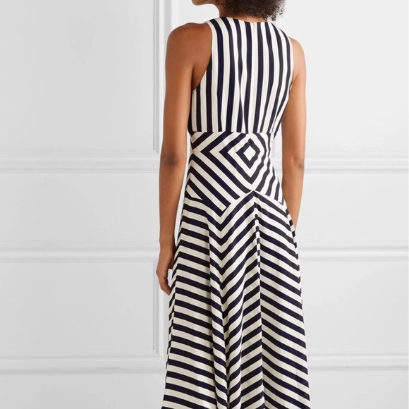 J.Crew Sleeveless high-neck dress in geometric stripe - Picture 10 of 10